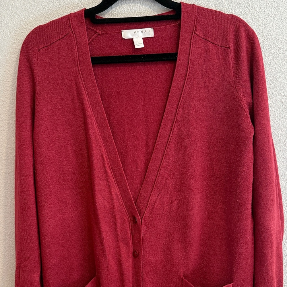 Kenar Women's Deep Red Cardigan